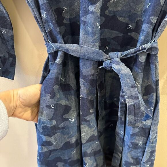 NWT Nautica Camo Anchor Shirt Dress - Picture 3 of 7